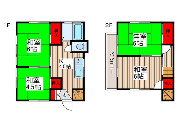 都築様貸家1号棟の物件間取画像